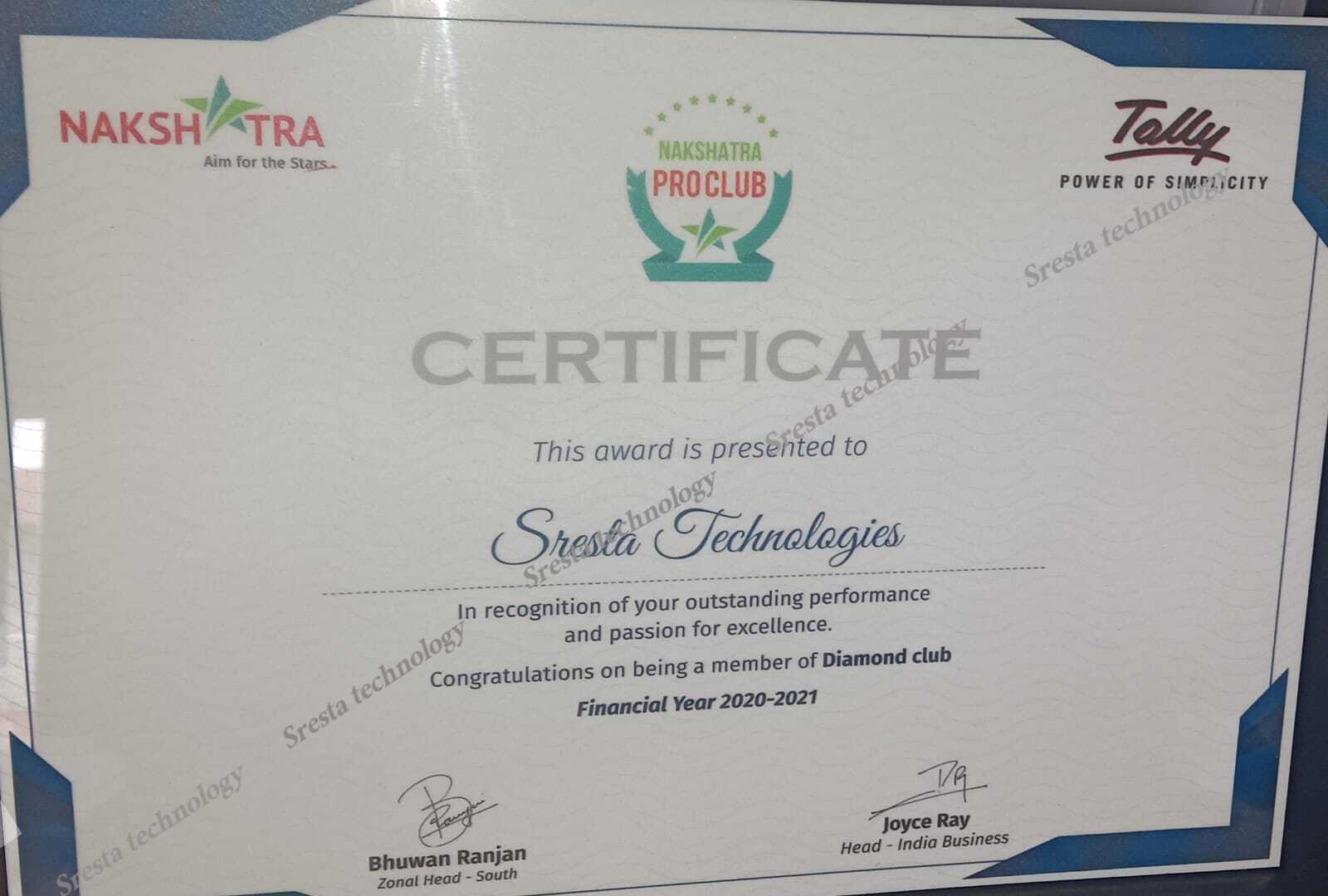 Certificate 1